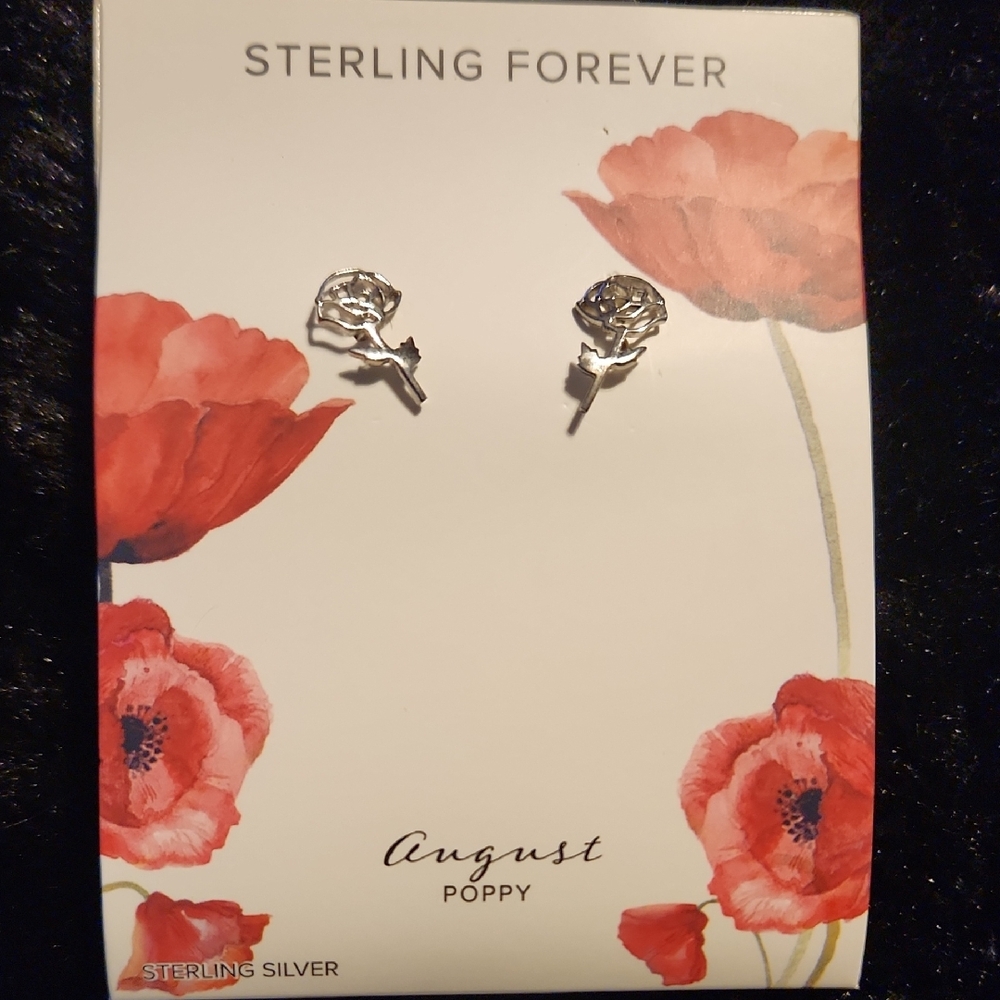 Silver Rose Earrings